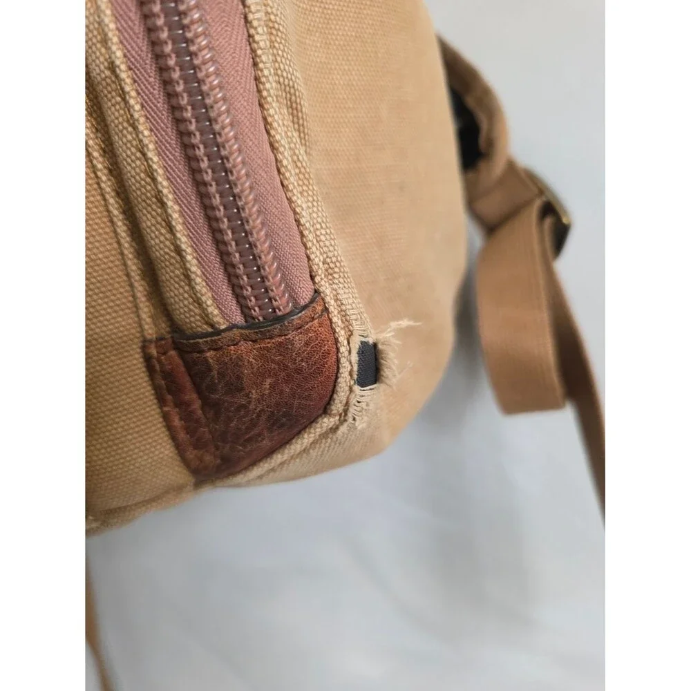Duluth Heavy Duty Canvas Rugged Backpack Canvas/Leather Daypack Worn